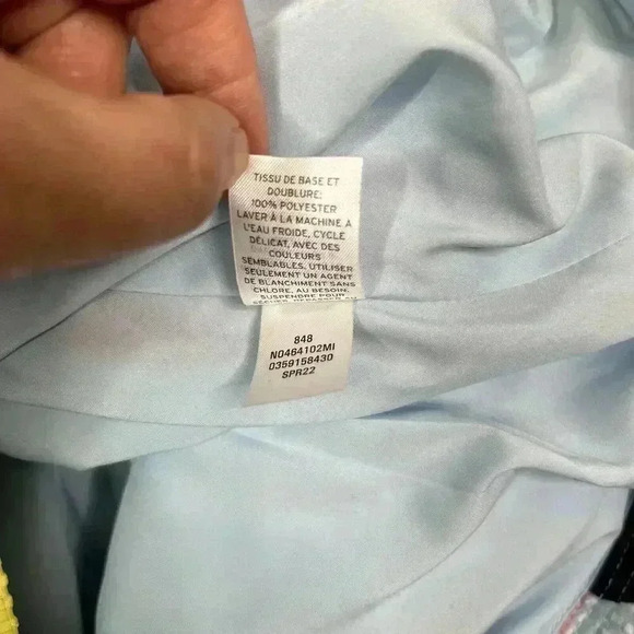 Nordstrom x Christina Martinez Skirt 14 Floral Print Lined Pockets Button Front - Picture 9 of 9